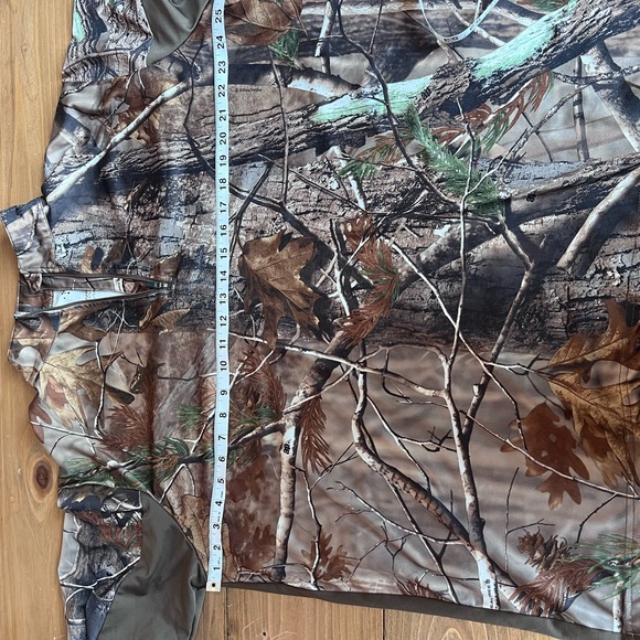 Realtree Men's XL Brown Camouflage Woodland Hunting Jacket 1/4 Zip - Picture 4 of 6